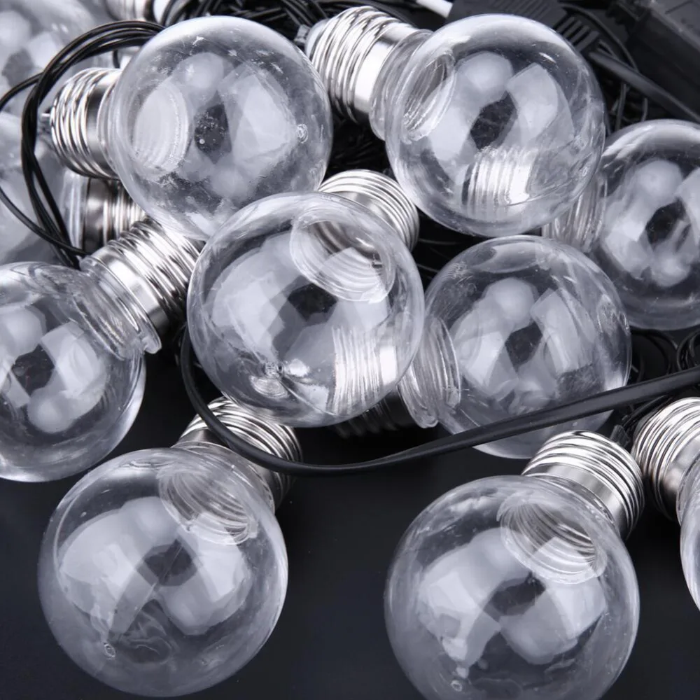 6M 20 Leds Bulb String Lamp Clear Ball Retro Lamp Bulbs Warm String Lighting Holiday Home Bedroom Party Wedding Decor EU US Plug (2)