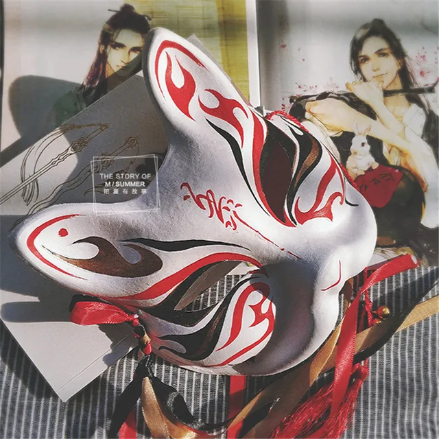 Japanese Hand-painted Spirited Fox Mask 5