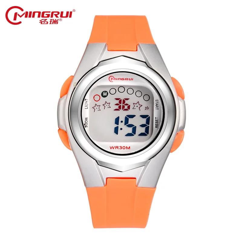 

MINGRUI Children Fashion Sport Digital Watch Kids Waterproof Silicone Watches Alarm Luminous LED Watch Hour Gift montre enfant