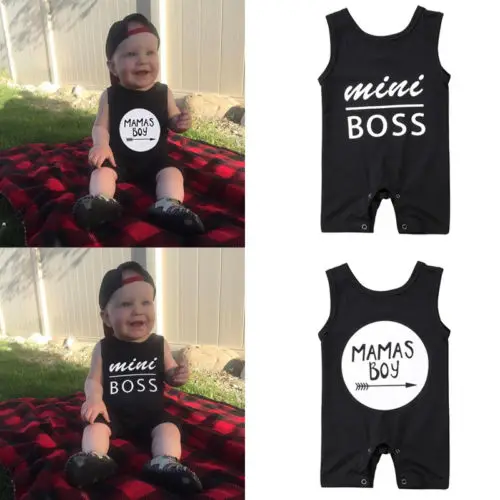 

CANIS Brand 2019 New Arrival Tops Newborn Baby Boy Summer Bodysuit Jumpsuit Clothes Cute Letter Printed Outfits 0-24M Hot Sale