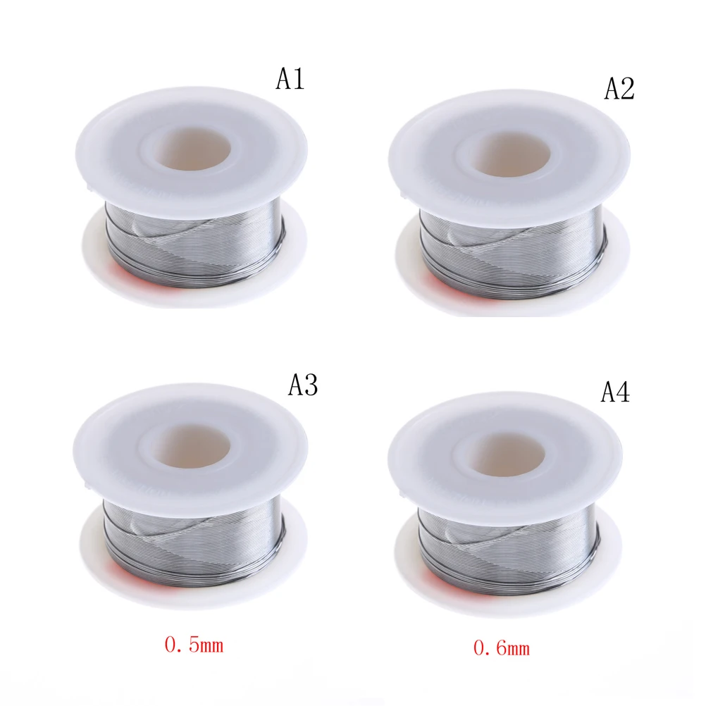 1Pc NHot Sale 0.3,0.4,0.5,0.6mm 50g 1.2% Flux New Tin Lead Tin Wire Melt Rosin Core Solder Soldering Wire Roll