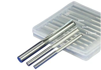 

5Pcs 6mm1/4"Shank Double Flute Straight Slot Tungsten Carbide Mill CNC Engraving Router Bits Density Board Carving Tools CEL22mm