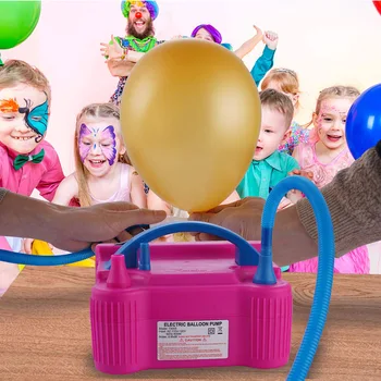 

Double Electric Air Balloon Pump Portable Inflator 600W for Home Party Wedding Hot Sale