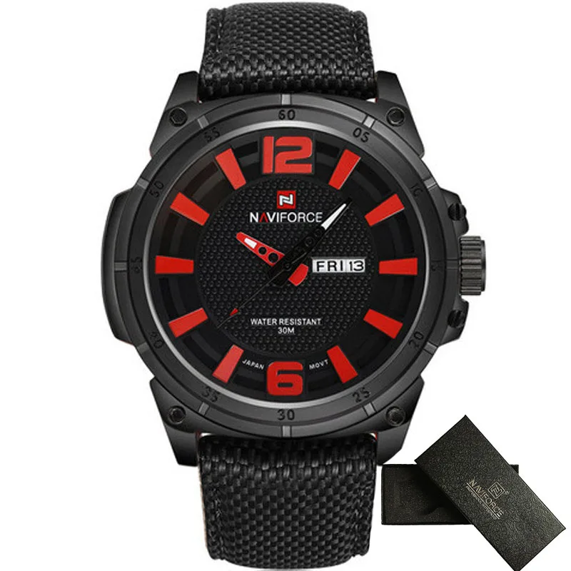 NAVIFORCE мужские спортивные часы с нейлоновым ремешком военные модные наручные Relogio