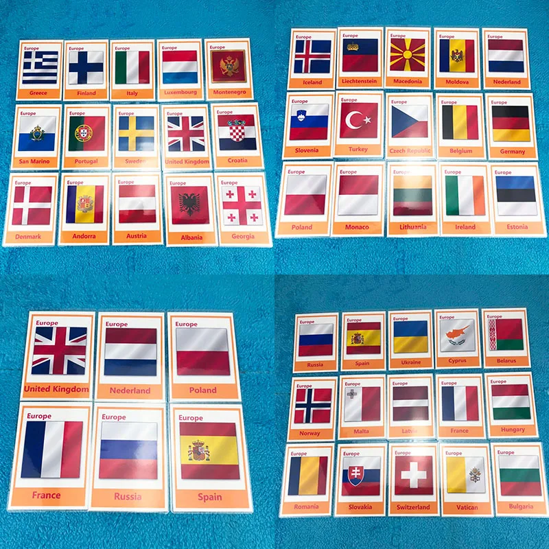 

46Pcs Europe English Proverb Montessori Toys Learn English Pocket Cards for Children Learning Educational Kindergarten Teaching
