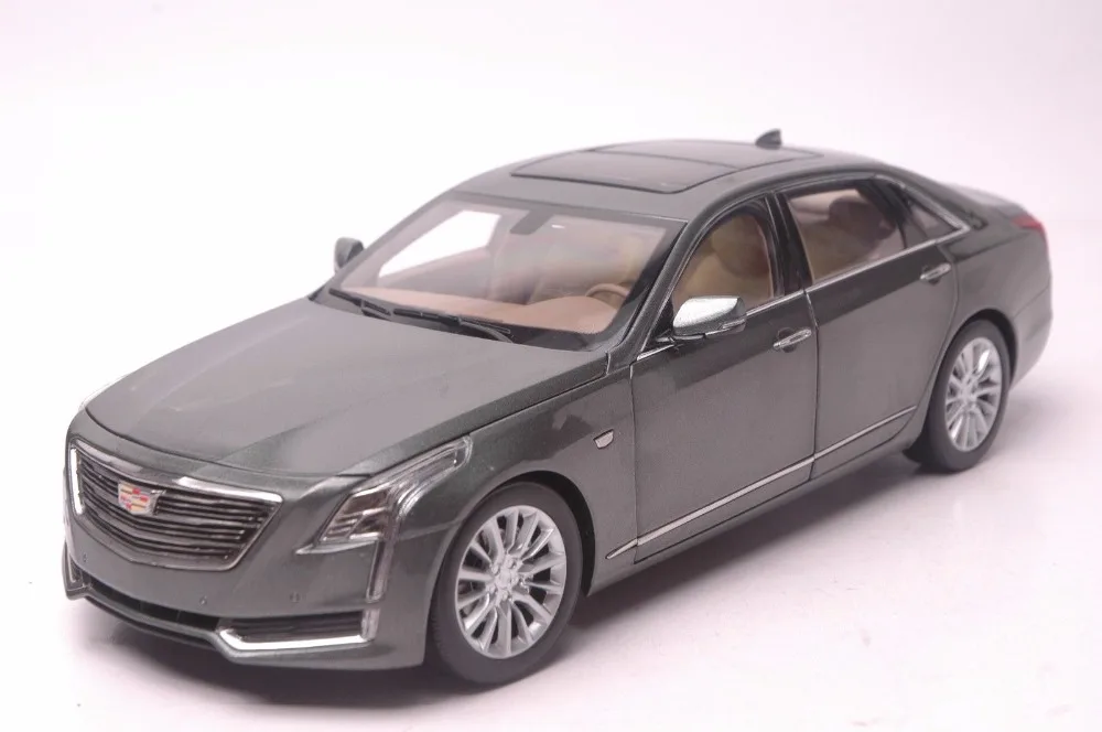 1:18 литая под давлением модель для GM Cadillac CT6 2016 Серый седан Игрушечная машина из