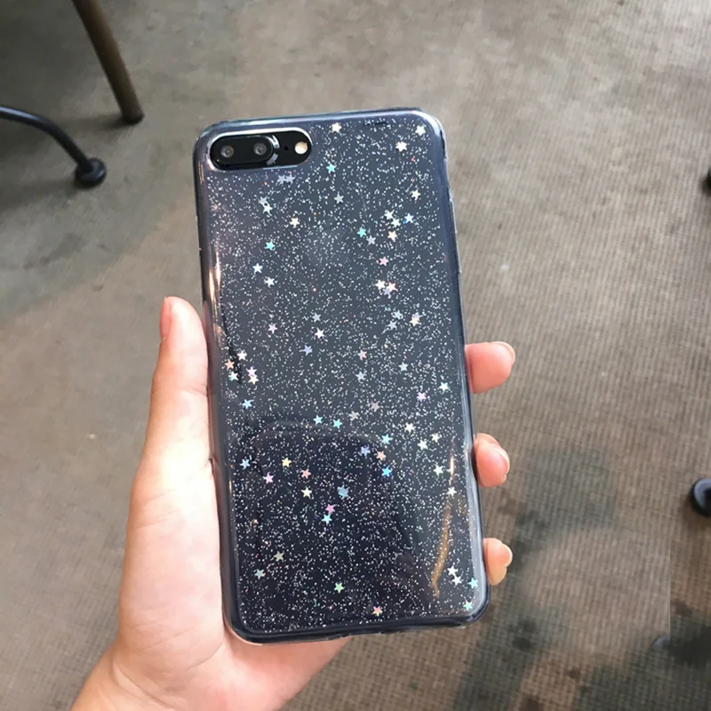 Download Luxury Bling Glitter Star Jet Black Case for iPhone 7 / 7 ...