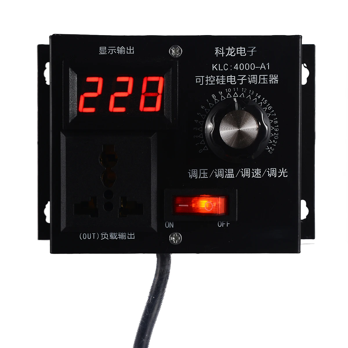 High Quality 220V 4000W Electronic Variable Voltage Controller For Fan Speed Motor Control Dimmer Voltage Regulator Adjustment