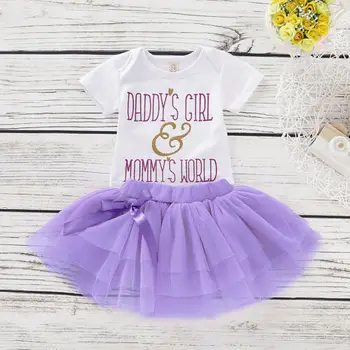 

Cute Baby Girls Newborn Clothes Cotton Summer Romper Skirt 2pcs Summer Outfits Set