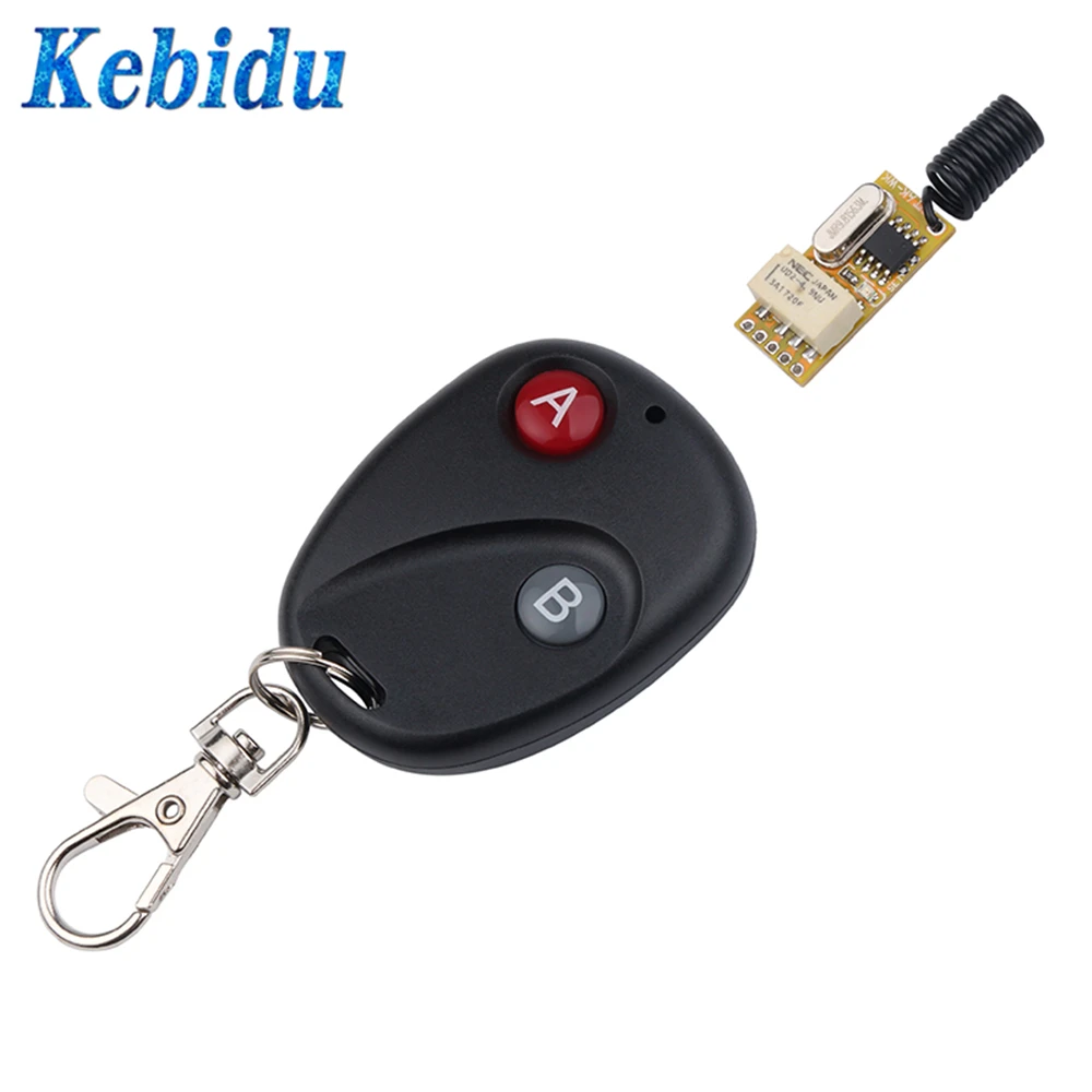 

Kebidu Relay Wireless Switch Adjustable Micro Receiver Power Remote Control LED Lamp Controller Momentary Toggle Latched Newest