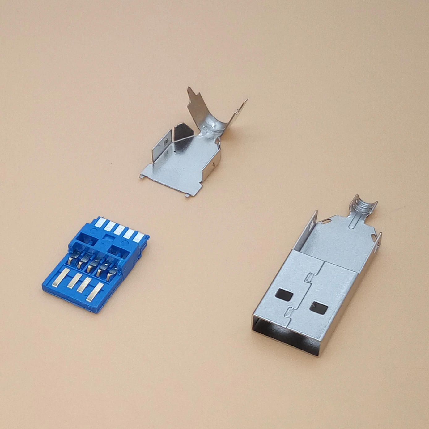 

5set USB 3.0 Male Connector USB Jack DIY Soldering Type Line Tail Socket 3 in 1 High Speed Male Charging Socket
