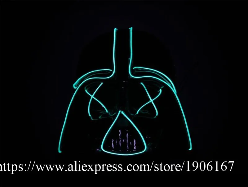 New Year Flash El Wire Led Glowing Beauty Christmas Party Mask Hot Sale16