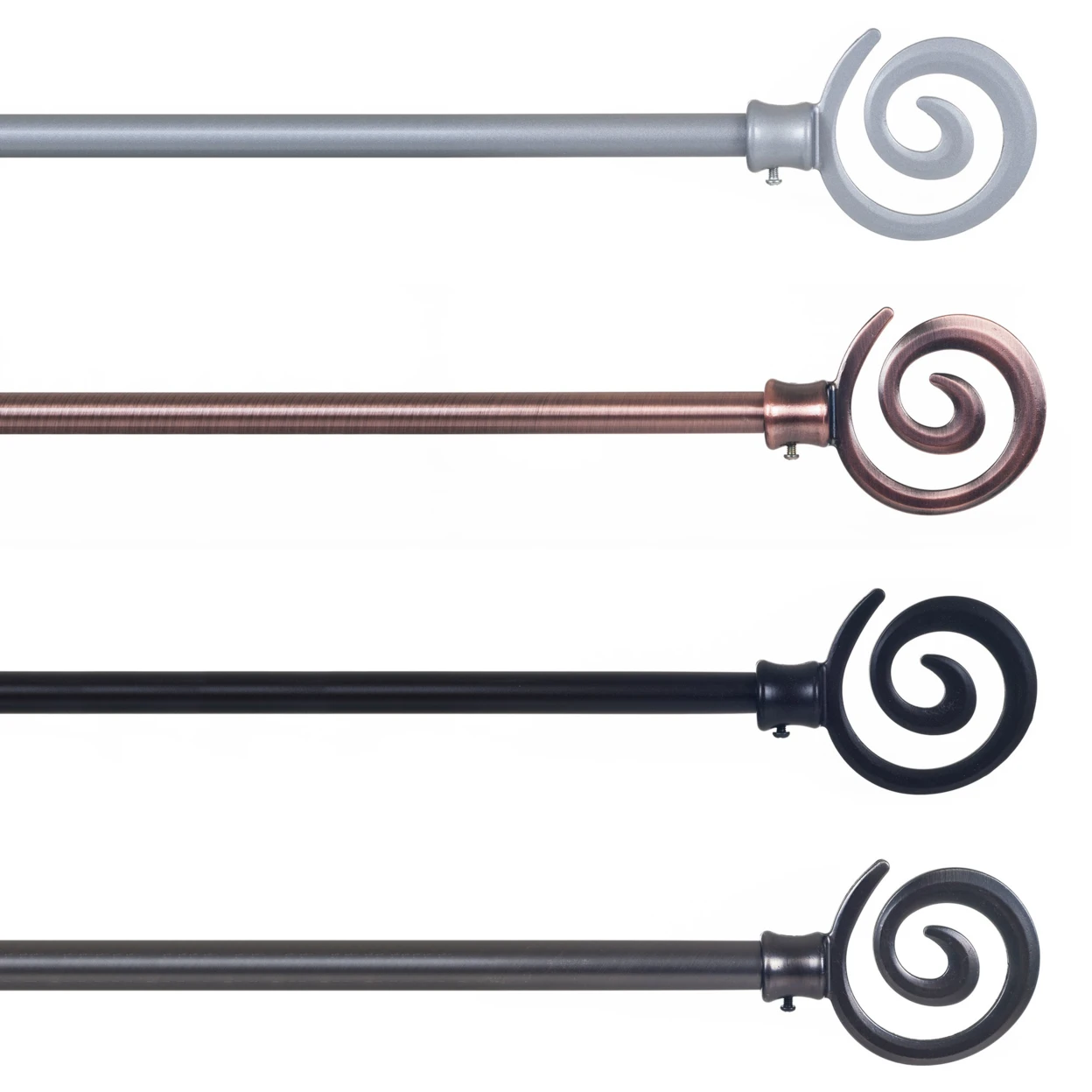 Lavish Home Spiral Curtain Rod 3/4 inch - Rubbed Bronze (2)