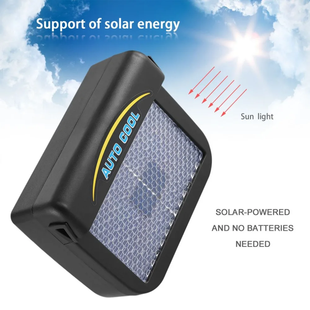 

Solar Sun Power Car Auto Air Vent Cool Fan Cooler Ventilation System Radiator L9