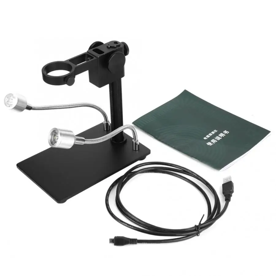 

Portable Aluminum Alloy Arm USB Microscope Camera Stand Bracket Table with LED Light
