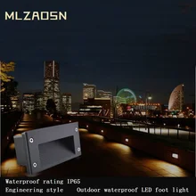 Наружная светодиодная настенная угловая встроенный ногам ощущение легкости открытый дождевой воды лестницы Настенные светильники ландшафтное освещение лампа указателя поворота IP65