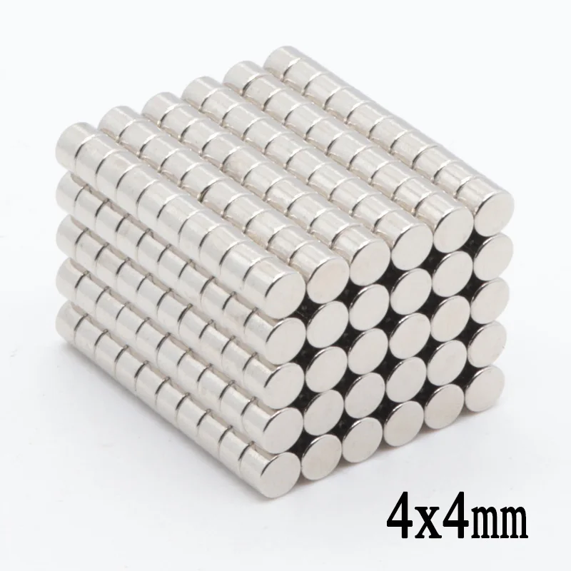 200 шт 4x4 мм мощные круглые магниты dia.4мм x 4 мм 4*4 мм N50 Редкоземельные неодимовые деревянные коробки Соединительный магнит