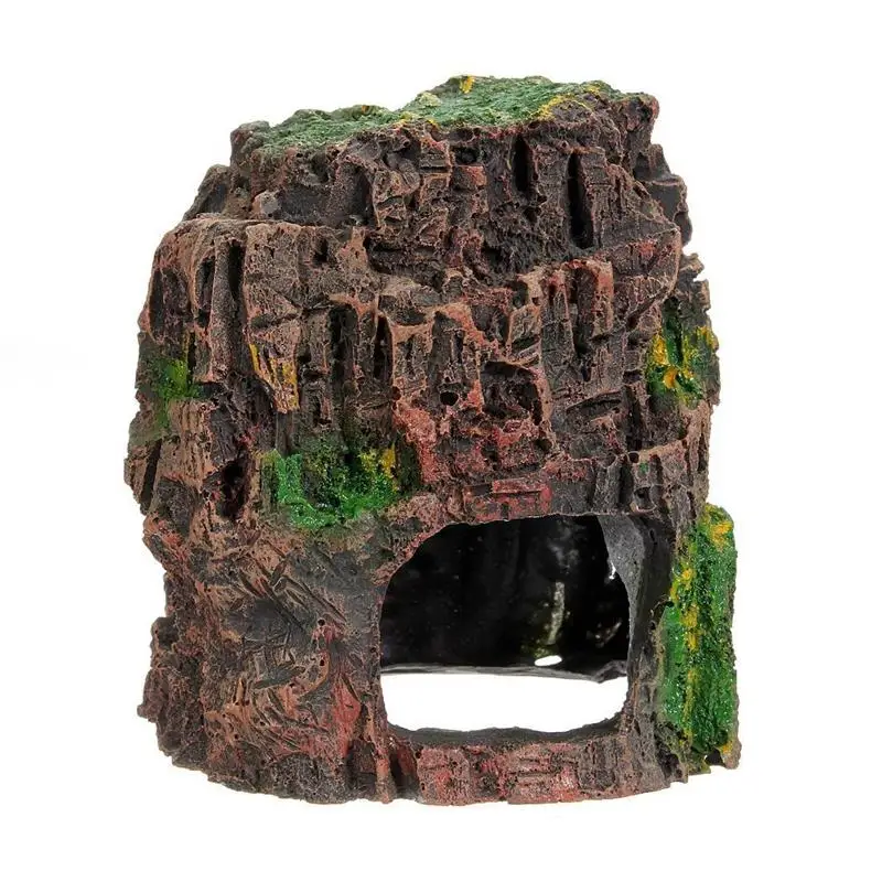 Украшение для аквариума каменная пещера каменная Скрытая каменная пещера для аквариума - Цвет: as shown