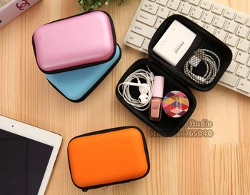 

100pcs/lot 7.5x7.5x2.8cm Receiver Box,Headphone Receiver Bag Charger Wire Bag Mini Portable Cute Digital Data Wire Receiver Bag