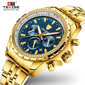 

2019 Hot Top Tevise Luxury Fashion Brand Mechanical Watch Man Automatic Watches Casual Waterproof Gold Clock Masculino Relogio