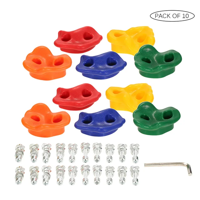 10 PCS Rock Climbing Holds Wall Rock Climbing Stones Kit Set Backyard