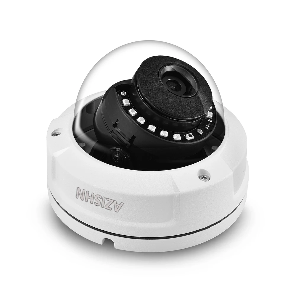 AZISHN Антивандальная H.265 ip камера 2 МП 4 25 кадров/с ONVIF 12IR IP66 металлическая