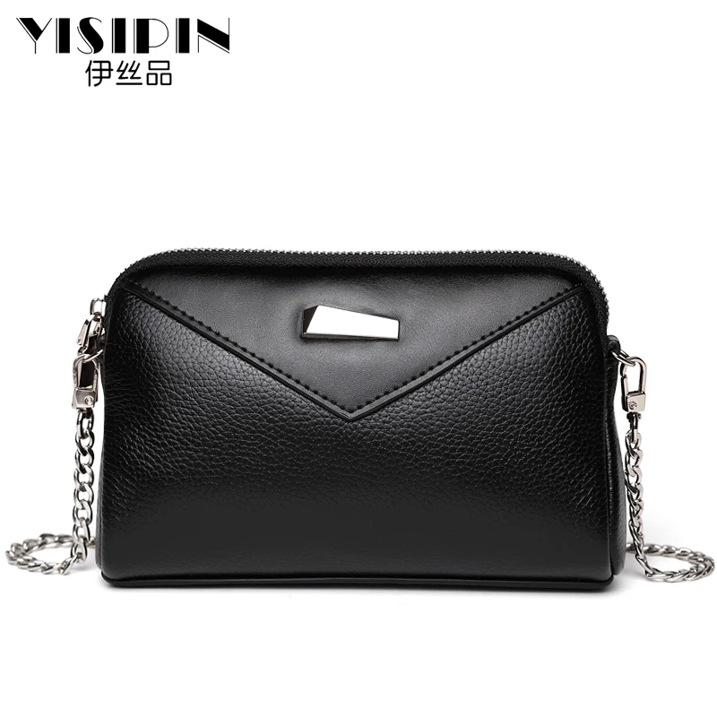 

YISIPIN Female First layer cowhid Totes Women Shoulder bag Leather Messenger Bags fashion Satchel bag Handbags Crossbody bags