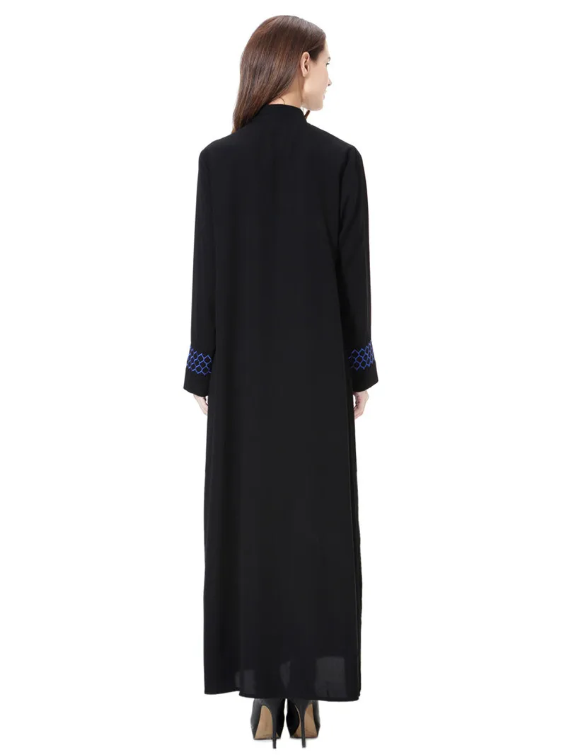 Мусульманское платье абайя женское с длинным рукавом арабское Макси abaya Jalabiya исламские женщины одевают одежду Ближний Восток халат кафтан