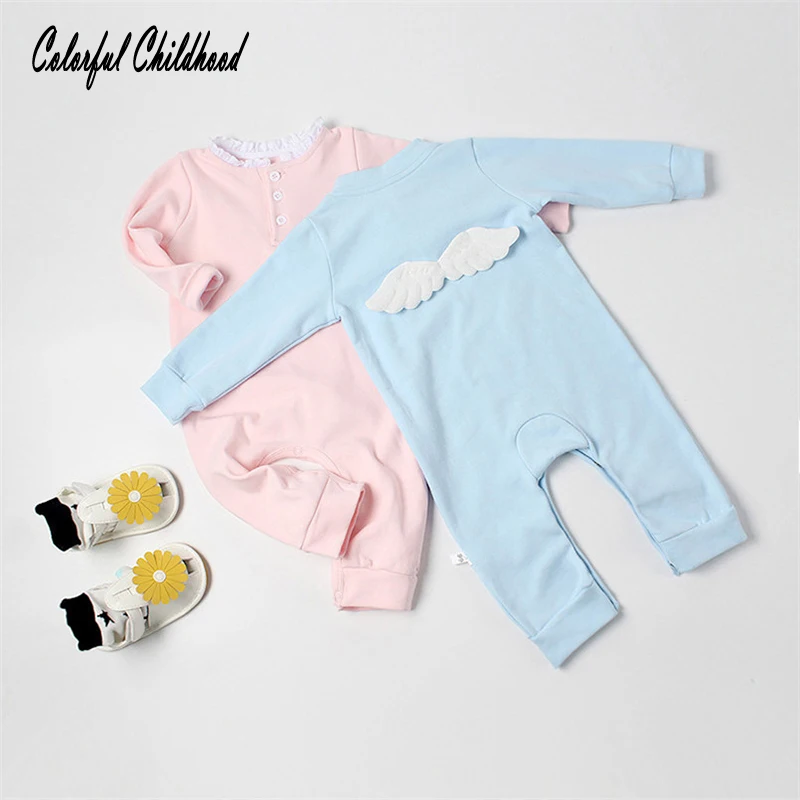 Newborn Baby Girls Spring Clothes Rompers Cotton Long Sleeve Baby Soft