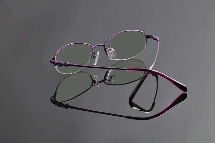 EV oculos-де-грау feminino женские Титан оптический близорукость Очки высокое качество Half-Rim Титан глаз Очки frameev0950