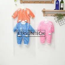 200 шт пластиковый прозрачный чехол от пыли одежда для детей Детская одежда Висячие карманные сумки для хранения не одноразовые