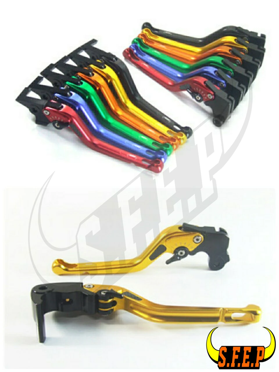 3D Long CNC Adjustable Motorcycle Brake and Clutch Levers with Carbon Fiber Inlay For Triumph