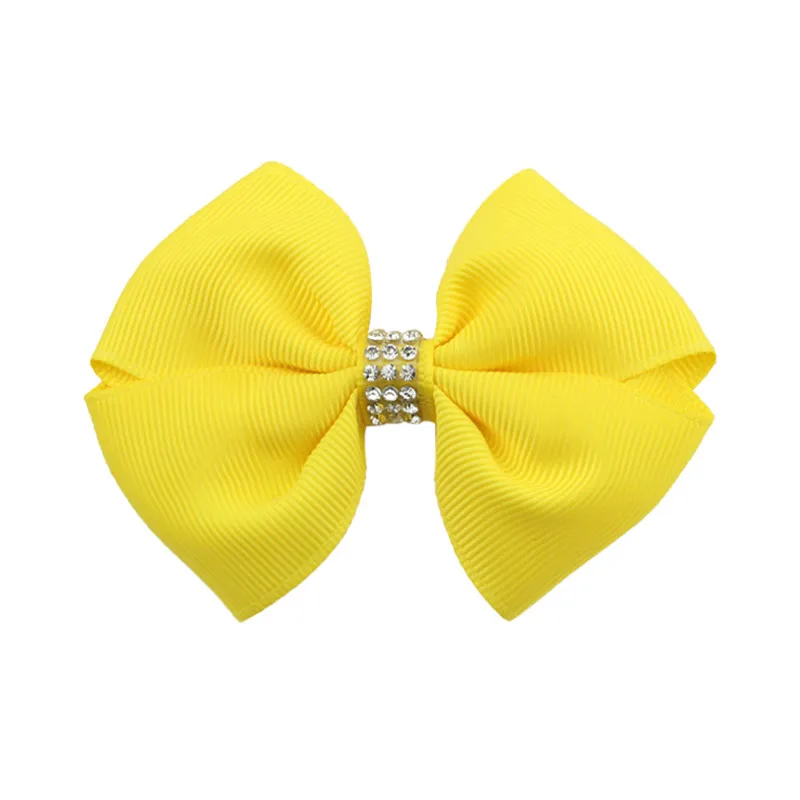 20Pcslot 3.6 Inch Colourful kids Boutique Ribbon Bows With Clip Hair Accessories For Baby Girls Children Hair Pins Hair Clip  (18)