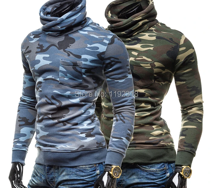 mens camo turtleneck