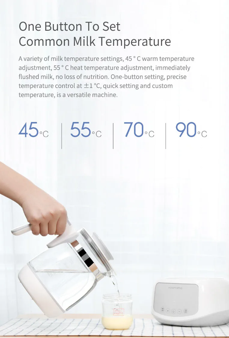 Xiaomi Kola Mama умный термостатический регулятор молока 316l/700 Вт чайник для грудного молока Электрический чайник машина для изоляции детского молока