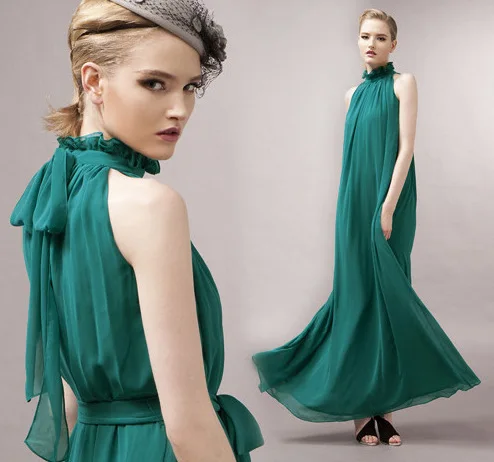 

Woman Maxi Long Chiffon Bohemian Beach Dress Summer Beachwear Vintage Evening Party Dresses Vestido De Festa Longo