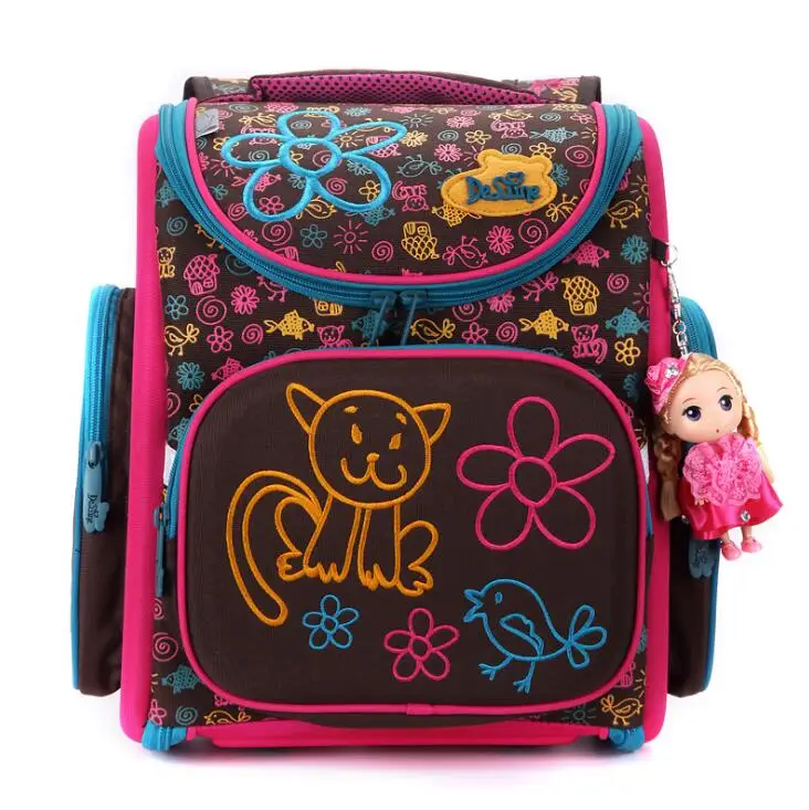 

Kids School Bag Orthopedic Children School Bag High Quality Nylon Mochila Infantil Princess Schoolbag Grade 1-5 Satchel