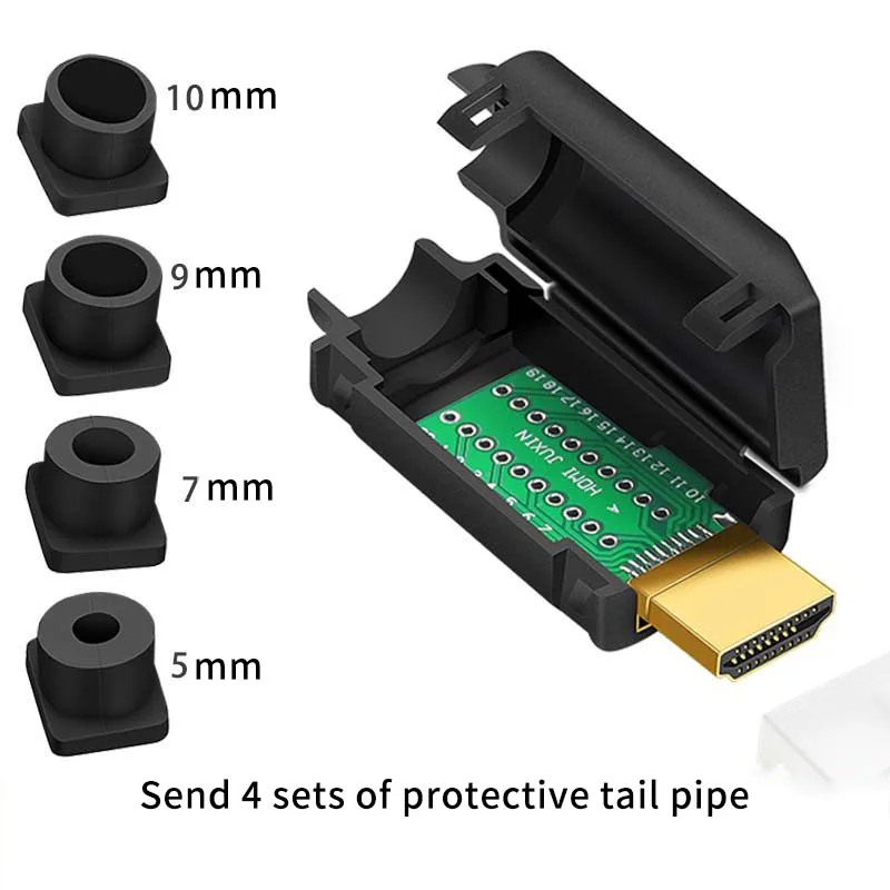 HDMI 2 0 Solderless разъем для кабеля 4K HD ремонт DIY штекер отправка 4 комплекта защитной