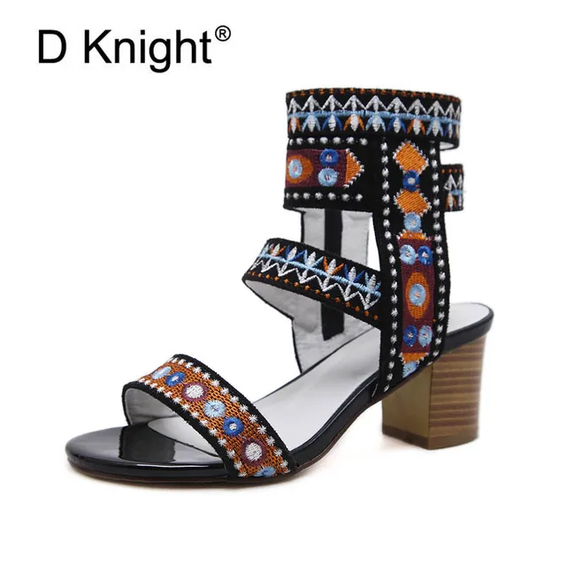 fabric gladiator sandals