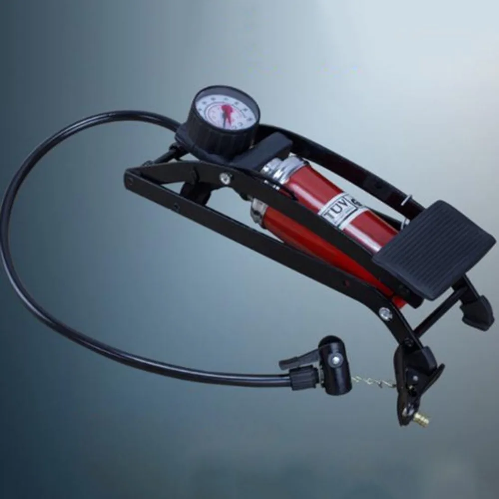 Bomba de inflação da bicicleta pé