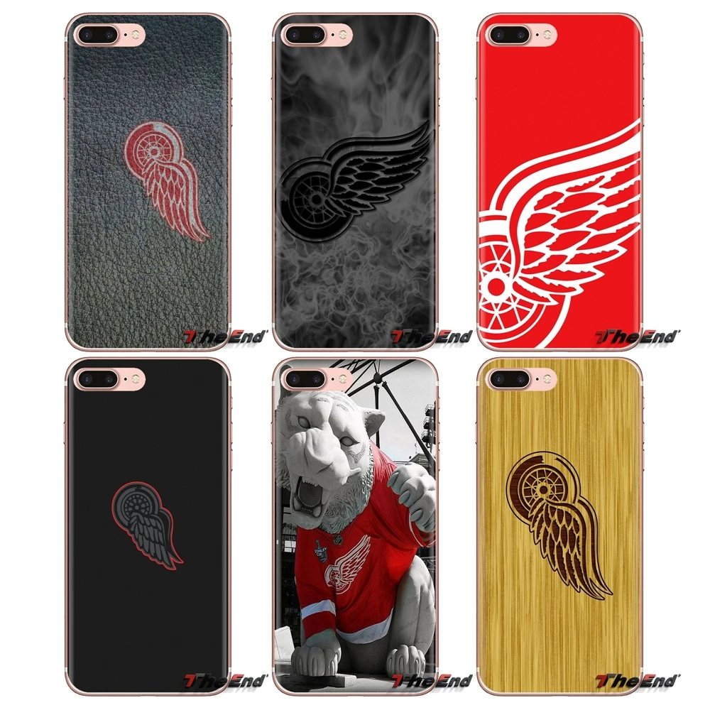 

For iPod Touch Apple iPhone 4 4S 5 5S SE 5C 6 6S 7 8 X XR XS Plus MAX IC Hockey Detroit Red Wings Soft Transparent Shell Covers