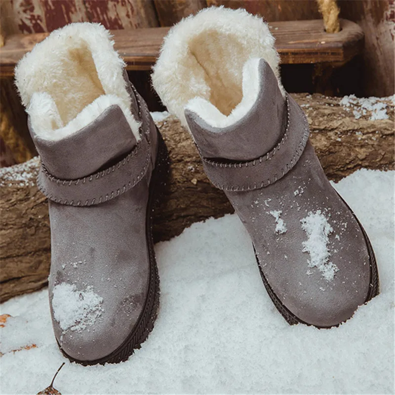 

botas 2016 Fashion Winter Women Boots Plush Warm lady shoe Snow boots Casual Brand Shoes Woman Anti-skid Large size 35 to 43