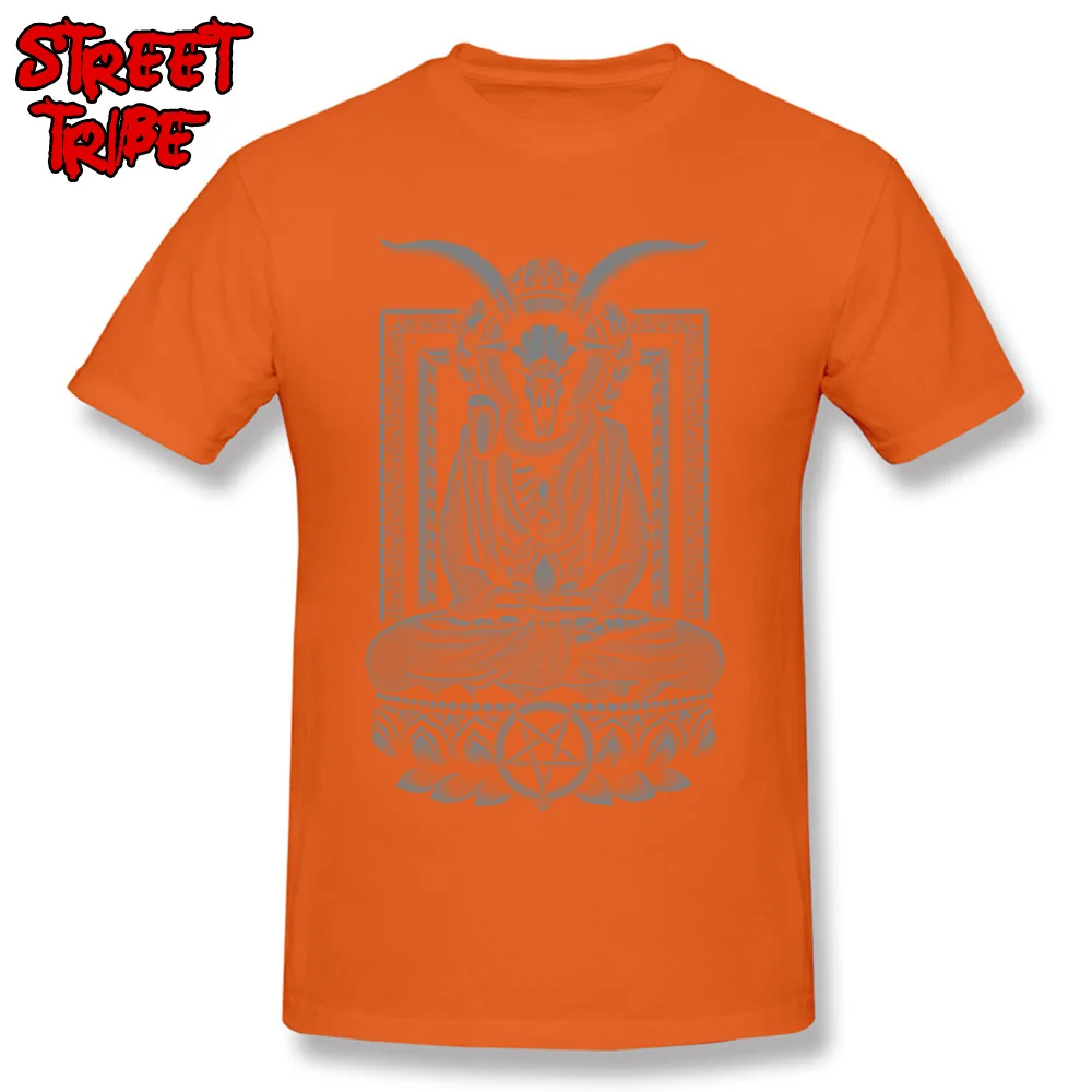 Tops & Tees Baphomet Nirvana Charcoal Tops Shirt Summer/Fall Cheap Funny Short Sleeve 100% Cotton O-Neck Men's T Shirts Funny Baphomet Nirvana Charcoal orange
