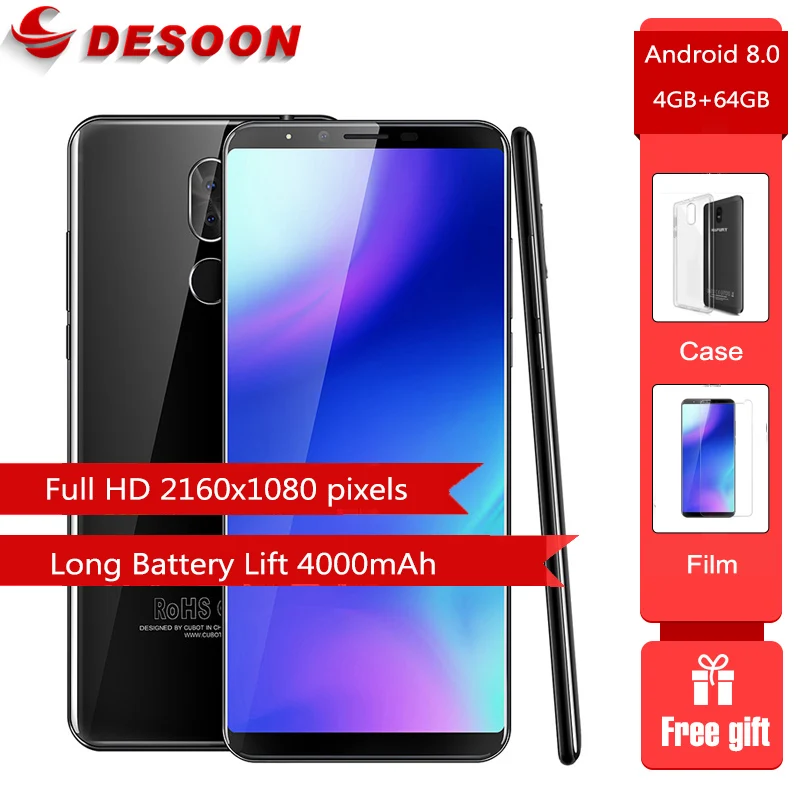 

Cubot X18 Plus Smartphone 4000mAh big battery 5.99"18:9 MT6750T Octa Core 48MP Camera 4GB 64GB Android 87.0 celular 4G Mobile