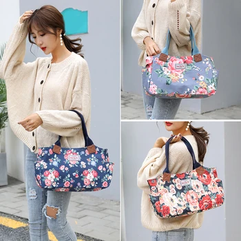 

New Fashion Mummy Maternity Nappy Bag Waterproof Nylon Polyester Printed Shoulder Handbag Portable Large Capacity Nappy Bag Tote