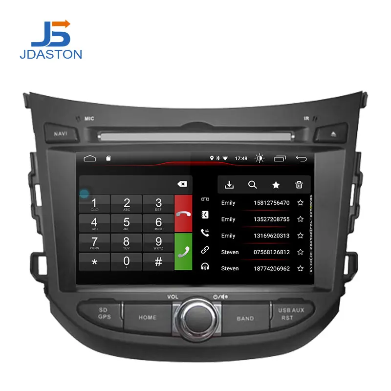 JDASTON 7 дюймовый Android 10 автомобильный DVD плеер для HYUNDAI HB20 мультимедийный GPS