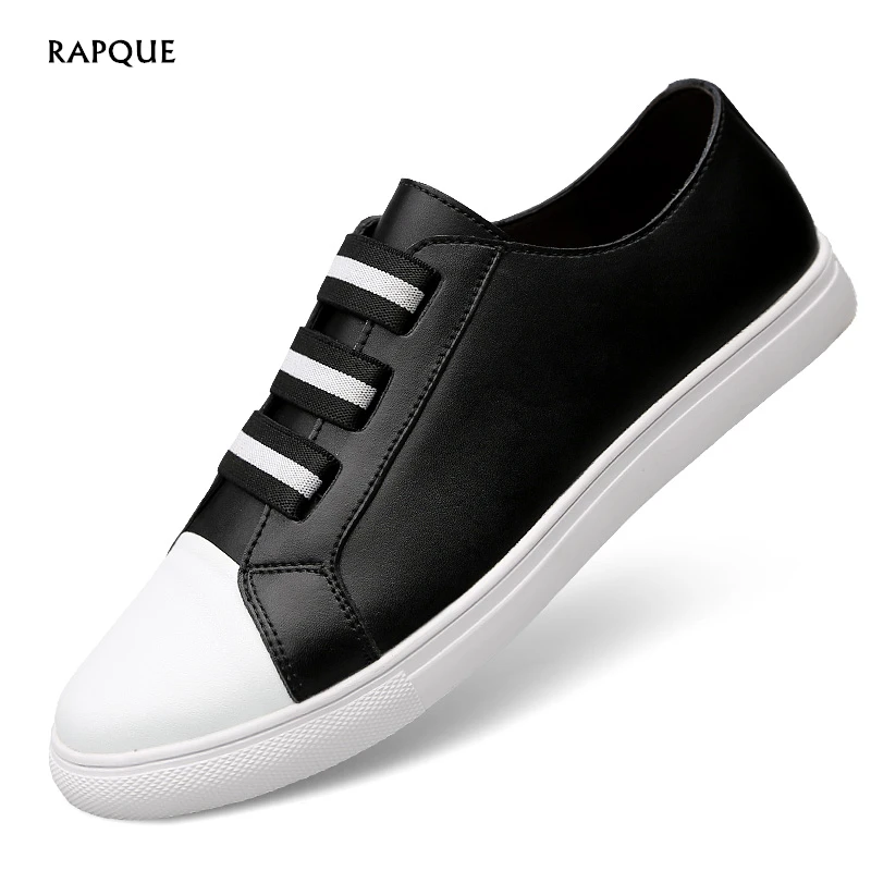 

men shoes genuine leather sneakers moccasins flats concise style mens casual fashion shoes Outdoor lace up 37-46 RAPQUE