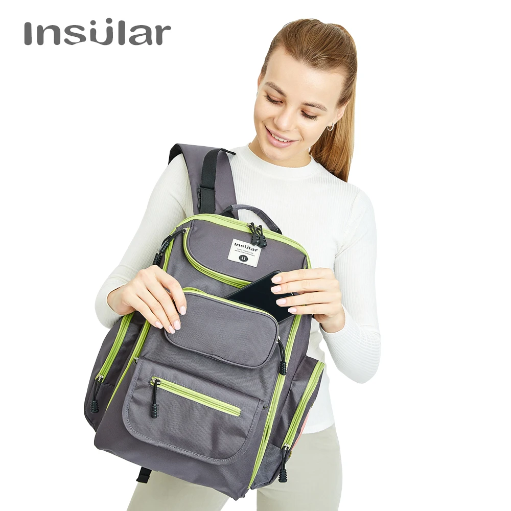 

INSULAR Waterproof Nylon Baby Diaper Backpack Mommy Maternity Nappy Changing Bag Nursing Mother Bags Mum Stroller Bag For Baby