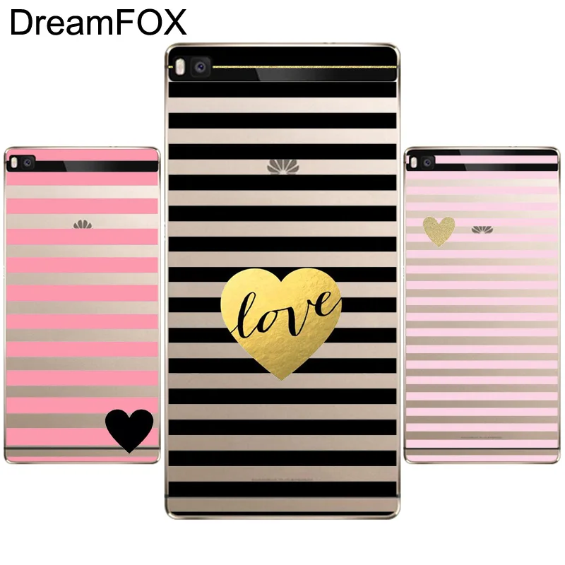 

DREAMFOX L042 Fashion Love Shape Soft TPU Silicone Case Cover For Huawei P8 P9 P10 Lite Plus 2017 Honor 8 Lite Pro 9 6X