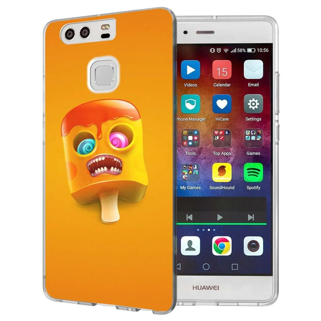 Чехол для Huawei P9 Lite (2016)/P8 (2016) художественный Рисунок со стразами Прозрачный мягкий